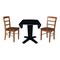 International Concepts 42 in. Solid Wood Dual Drop Leaf Dining Table with 2 Chairs in Black/Distressed Oak K46-42DPT-23-C42-2-2 - alternate 5